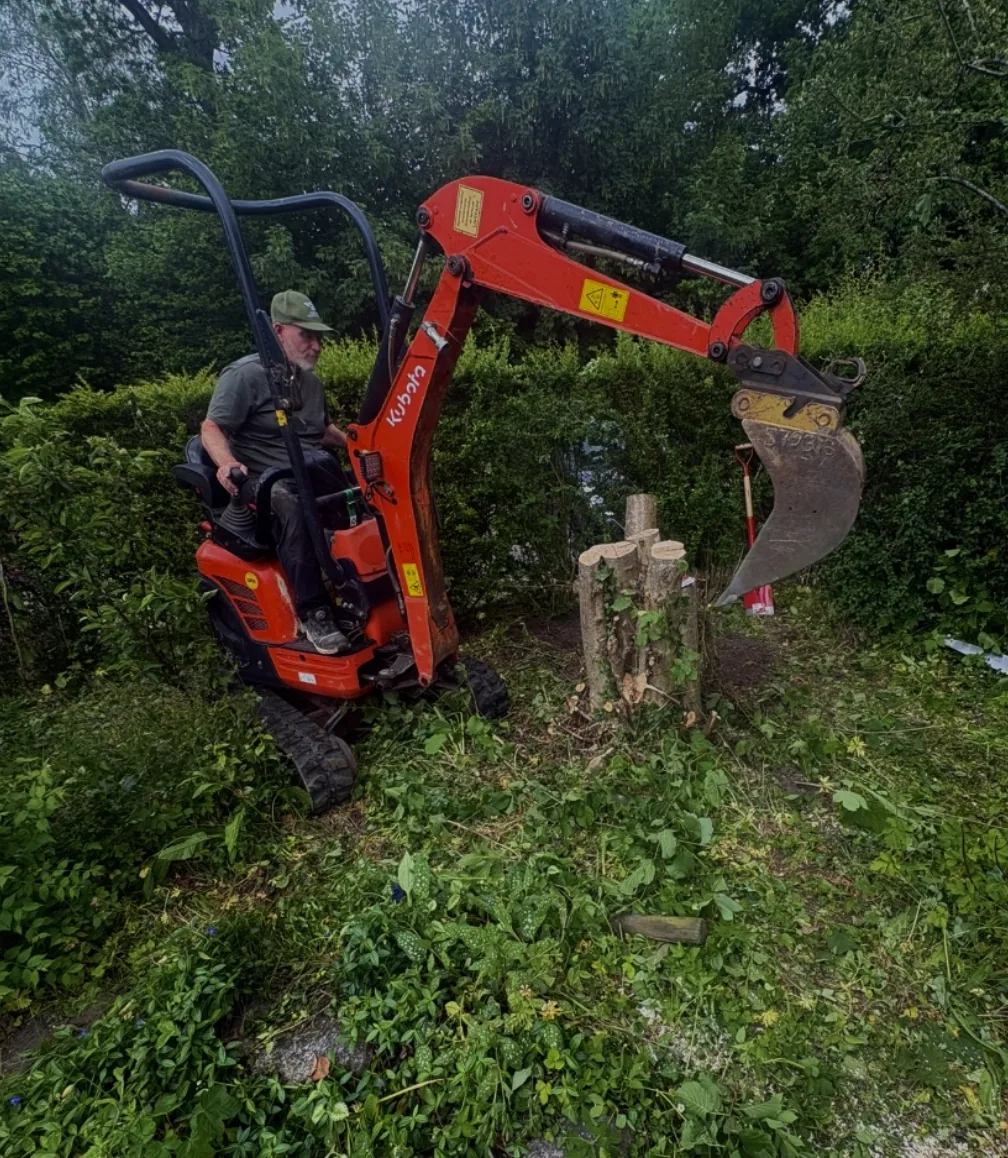 Stubfræsning med kran